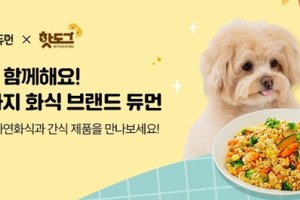 반려동물 포털 앱 핫도그, 굽네의 강아지 고양이 화식 브랜드 ‘듀먼’ 입점